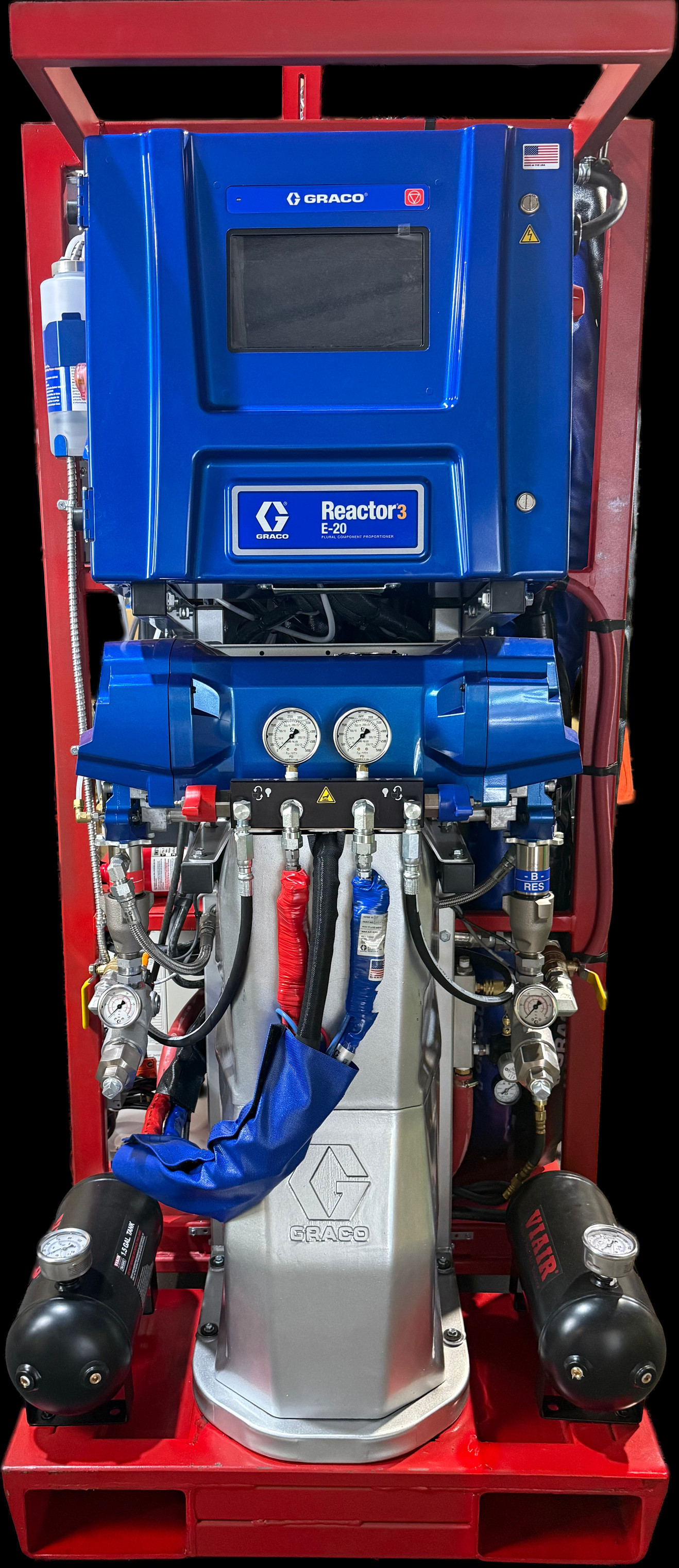 City Sprayer portable spray foam rig on its frame